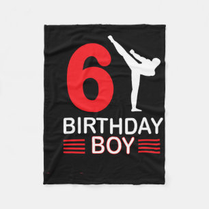 Karate Birthday Tee Boy Gift Kids Taekwondo 4  Fleece Blanket
