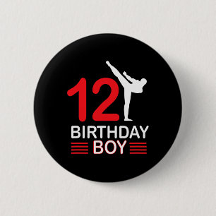 Karate Birthday Tee Boy Gift Kids Taekwondo 6  Cm Round Badge