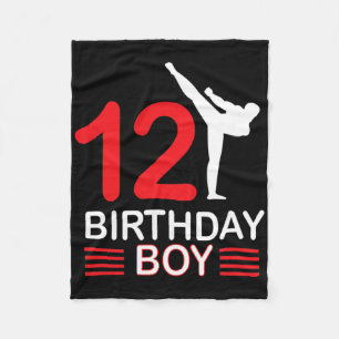 Karate Birthday Tee Boy Gift Kids Taekwondo 6 Fleece Blanket
