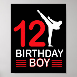 Karate Birthday Tee Boy Gift Kids Taekwondo 6  Poster