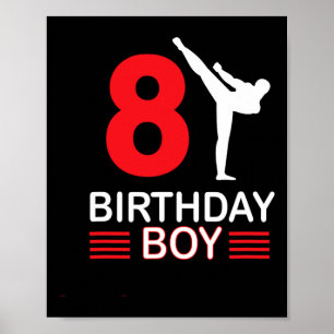 Karate Birthday Tee Boy Gift Kids Taekwondo  Poster