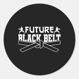 Karate Black Belt Gi Uniform Future Black Belt Classic Round Sticker