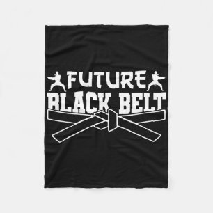 Karate Black Belt Gi Uniform Future Black Belt  Fleece Blanket