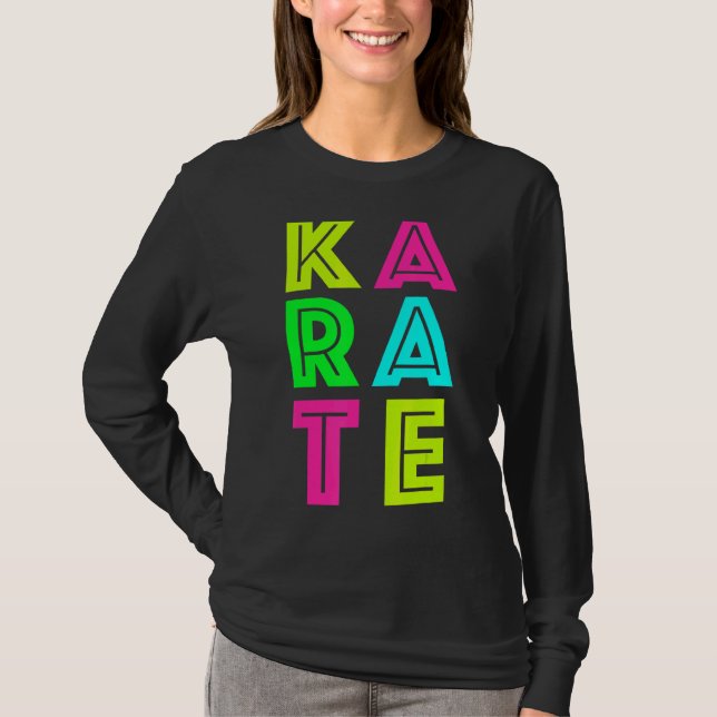 Karate Black Belt Gi Uniform Karate T-Shirt (Front)