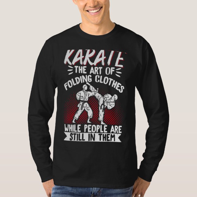 Karate Black Belt Gi Uniform  Karatethe Of Folding T-Shirt (Front)