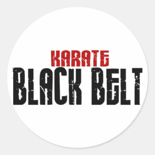 Karate Black Belt Karate Classic Round Sticker