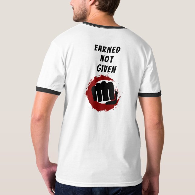 Karate Black Belt Mindset Martial Arts Motivation T-Shirt (Back Full)