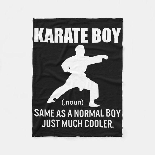 Karate Boy Funny Definition Martial Arts Gift  Fleece Blanket (Front)