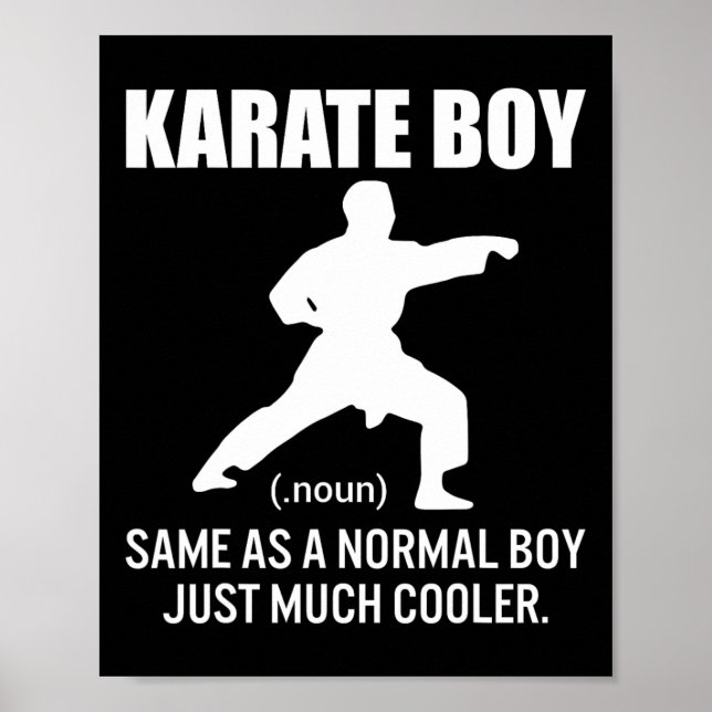 Karate Boy Funny Definition Martial Arts Gift  Poster (Front)