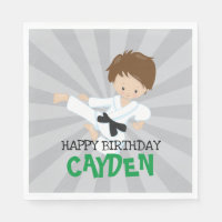 Karate boy green Martial Arts Birthday