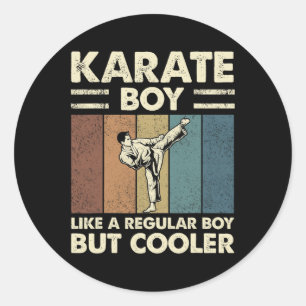 Karate Boy Like A Regular Boy But Cooler Funny Kid Classic Round Sticker
