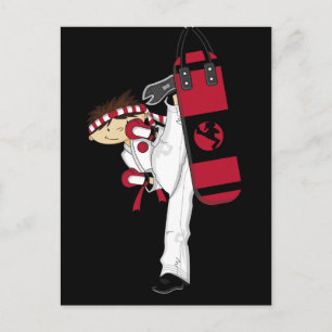 Karate Boy Postcard
