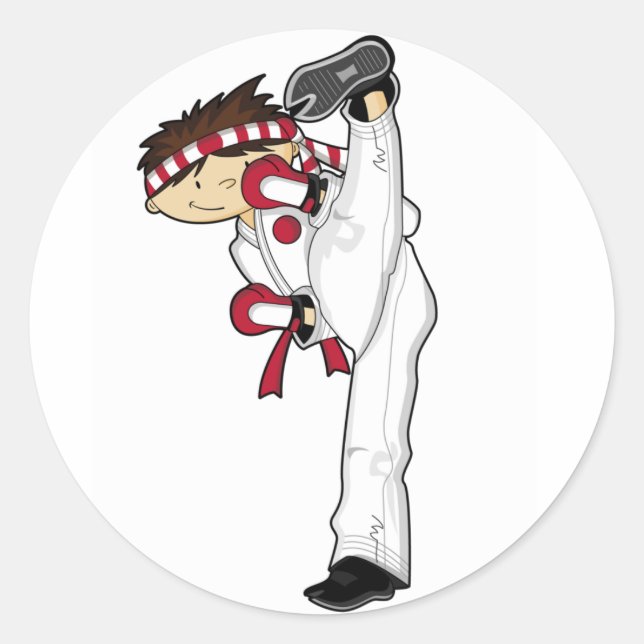 Karate Boy Sticker Sheet (Front)