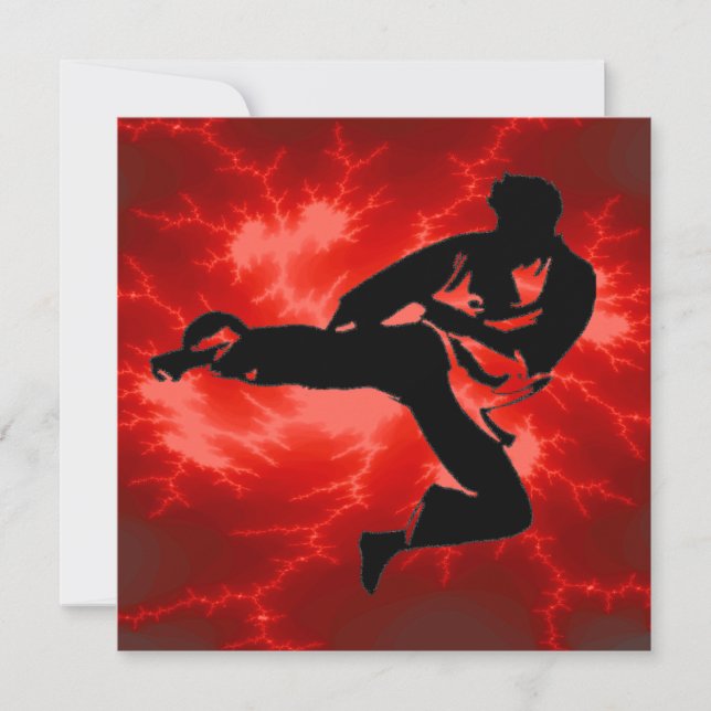 Karate Boys Birthday Party Invitation (Front)