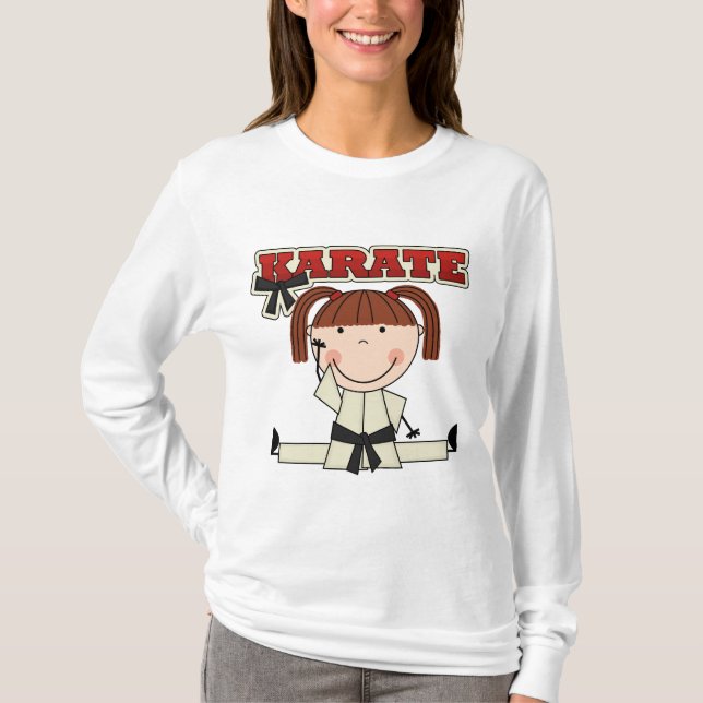 KARATE - Brunette Girl T-shirts and Gifts (Front)