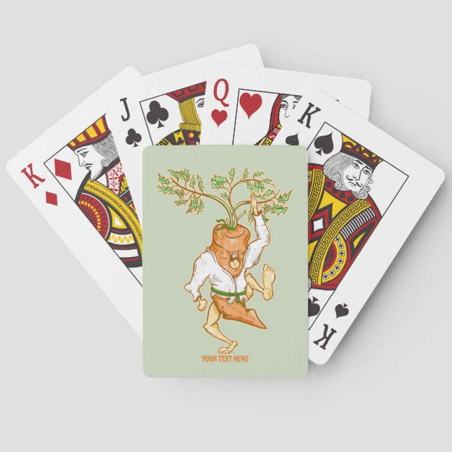 Karate carrot martial arts playing cards (Back)
