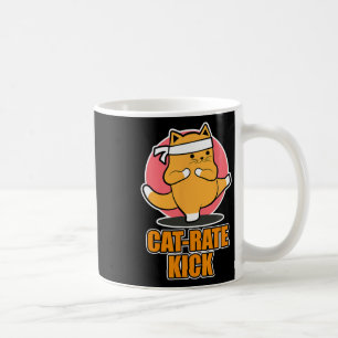 Karate Cat Design For Sports Fans - Cat-rate Kick Coffee Mug