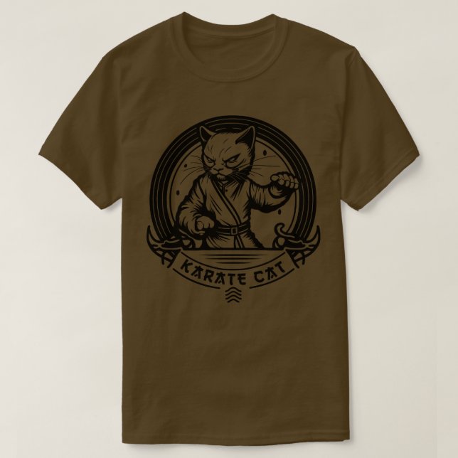 Karate Cat illustration 1 T-Shirt (Design Front)