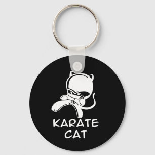 Karate Cat Sports For Men Women Kids Key Ring