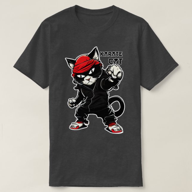Karate Cat T-Shirt (Design Front)