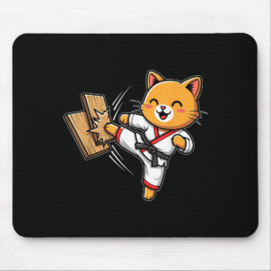 Karate Cat Taekwondo Mouse Pad