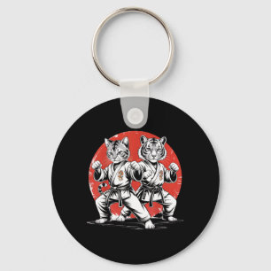 Karate Cat Tiger Karate Gi Karate Japanese Stuff Key Ring