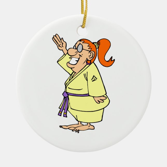 Karate Ceramic Tree Decoration (Front)