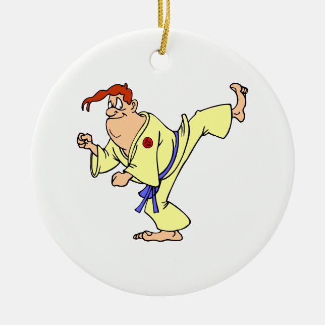 Karate Ceramic Tree Decoration (Front)