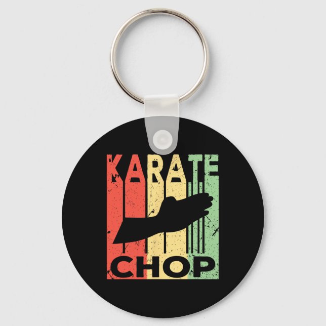 Karate Chop Vintage  Key Ring (Front)