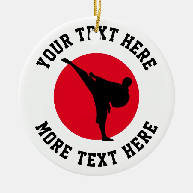 Karate Christmas tree ornament for martial arts (Front)