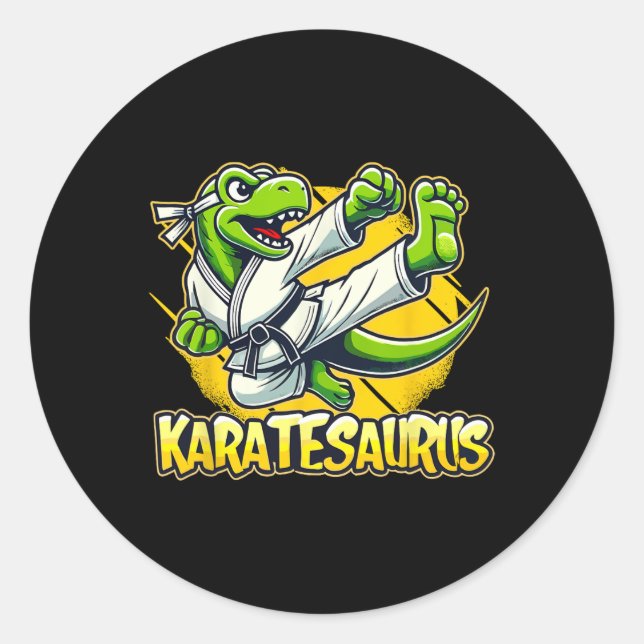 Karate  classic round sticker (Front)