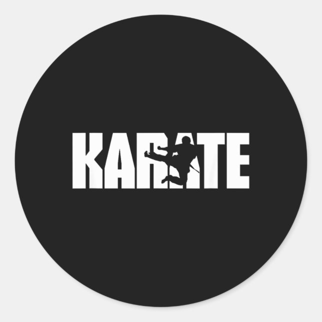 Karate Classic Round Sticker (Front)