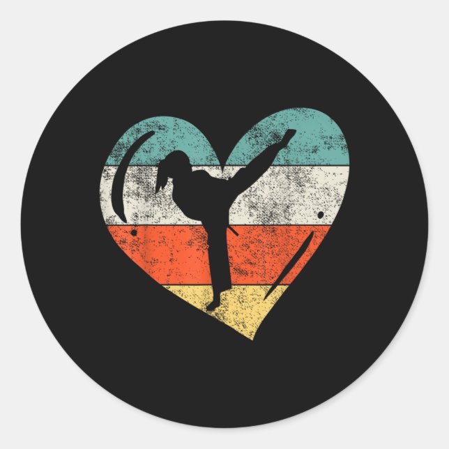 Karate Classic Round Sticker (Front)