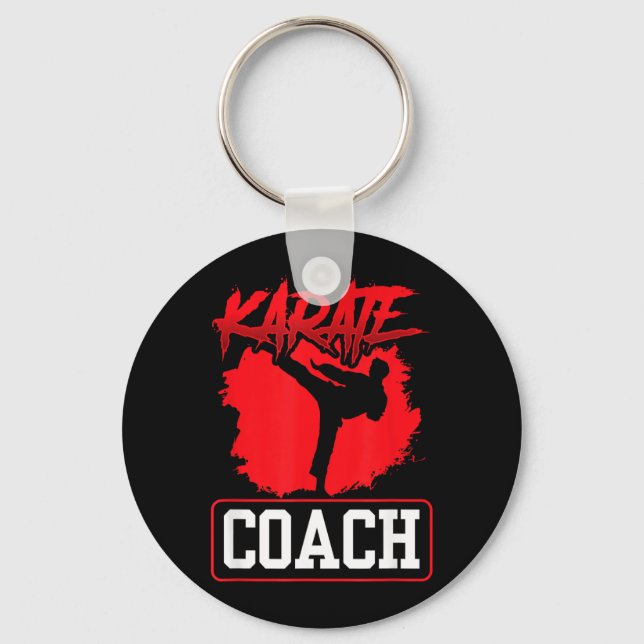 Karate Coach Fighter Martial Arts Belt Key Ring (Front)