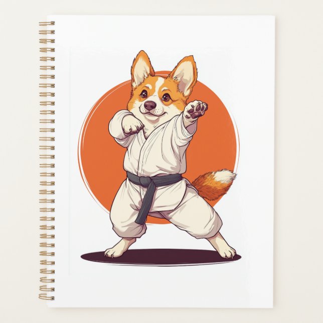 Karate Corgi � Martial Arts Dog Planner (Front)