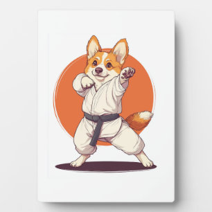 Karate Corgi � Martial Arts Dog Plaque