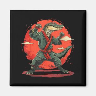 Karate Crocodile Motif Taekwondo Jiu-Jitsu MMA Magnet