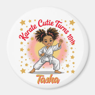 Karate Cutie Birthday Girl Celebration Martial Art Magnet