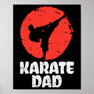 Karate Dad Fighter Japanese Martial Art Fathers Da Poster