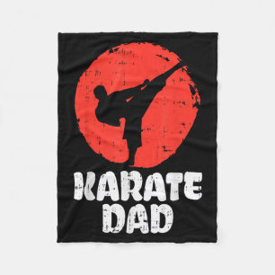 Karate Dad Fighter Japanese Martial Art Fathers Fleece Blanket