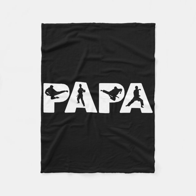 Karate Dad Funny Dad Karate Dad Gift  Fleece Blanket (Front)