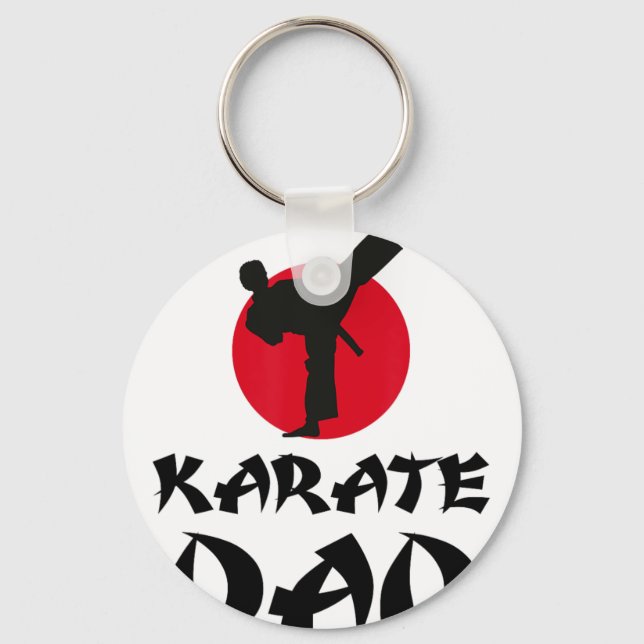 Karate Dad Martial Arts  Key Ring (Front)