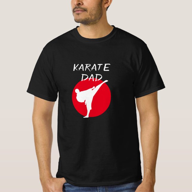 Karate Dad t shirt for father of the Birthday kid (Front)
