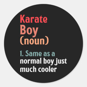 Karate Definition Mial Sports Classic Round Sticker