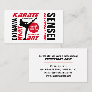 Karate Design, Sensei Business Card