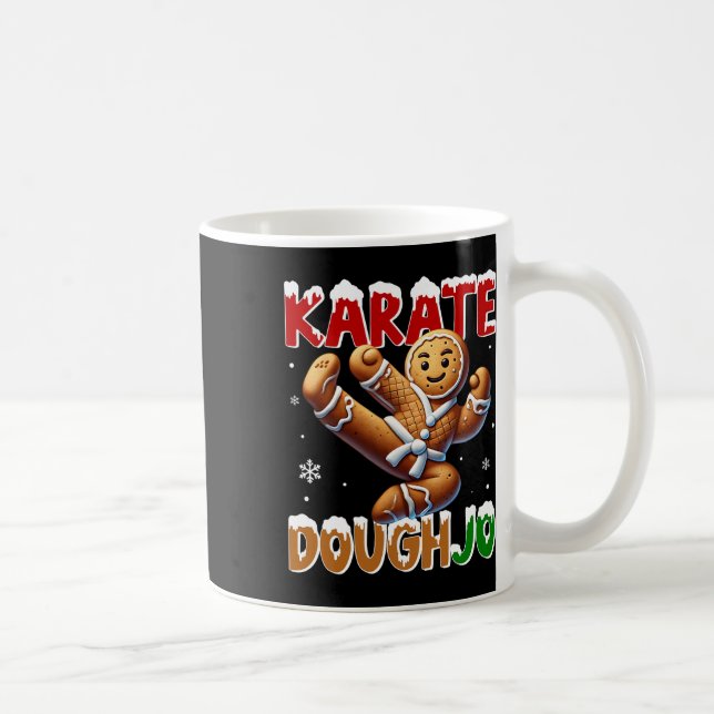 Karate Doughjo Funny Martial Arts Kick Gingerbread Coffee Mug (Right)