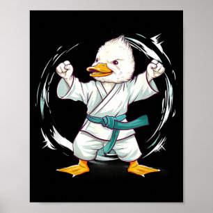 Karate Duck Martial Arts Taekwondo Duck Jiu-Jitsu Poster