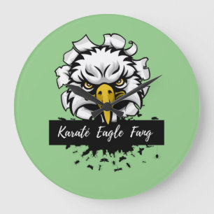 Karaté Eagle Fang T-Shirt Ceramic Ornament Throw P Large Clock