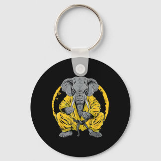 Karate Elephant Animal Jiu-Jitsu Mma Taekwondo Key Ring