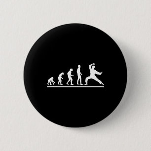 Karate Evolution Karate Chop Men Funny Karateka  6 Cm Round Badge